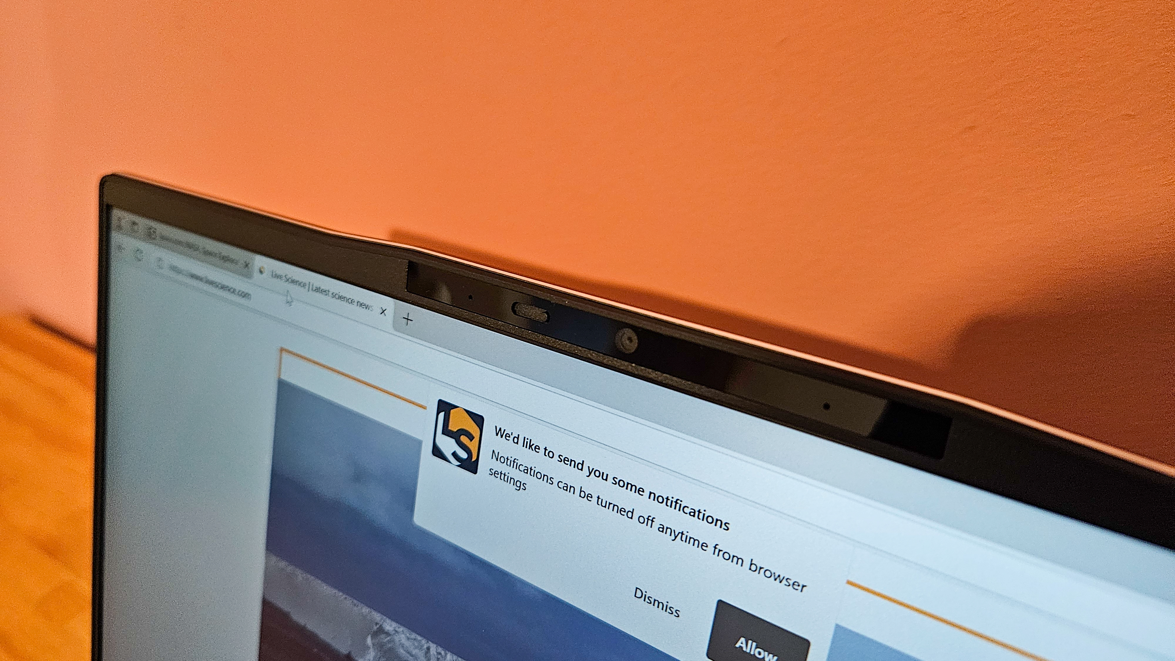 Acer Swift Go 14 - close-up view of the laptop camera at the top of the screen